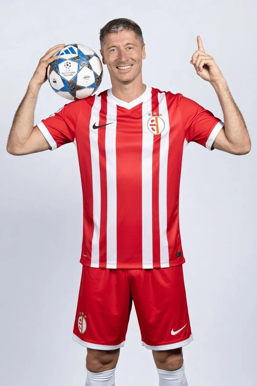 莱万打进乌龙球，布拉格斯拉维亚官推用AI把他P成自己球员